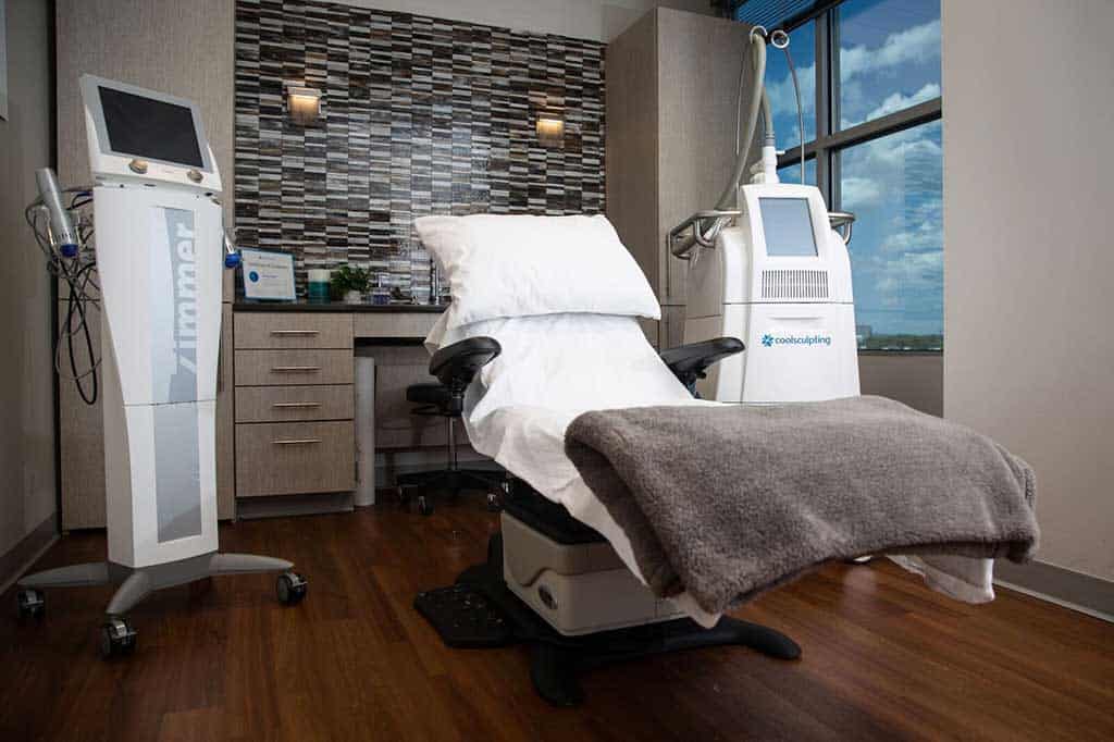 CoolSculpting Room at Dr. Brian Biesmans office in Nashville TN