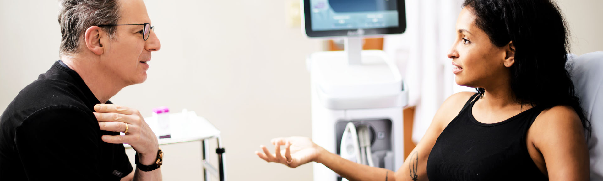 Dr. Biesman with Patient